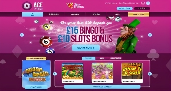Ace of Bingo homepage